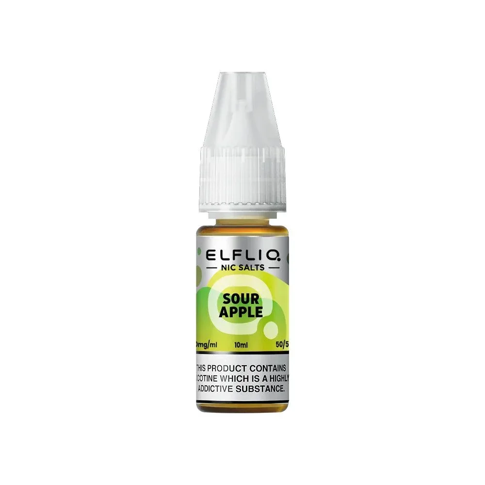 E-liquide Sel de Nicotine Sour Apple 10ml – Elfliq Elfbar