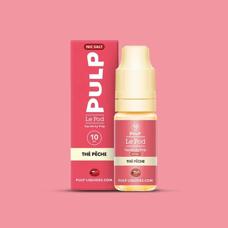 E-liquide Sel de Nicotine Thé Pêche 10ml – Le Pod Pulp