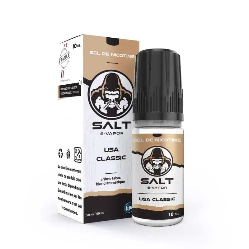 E-liquide Sel de Nicotine USA Classic 10ml – Salt E-Vapor