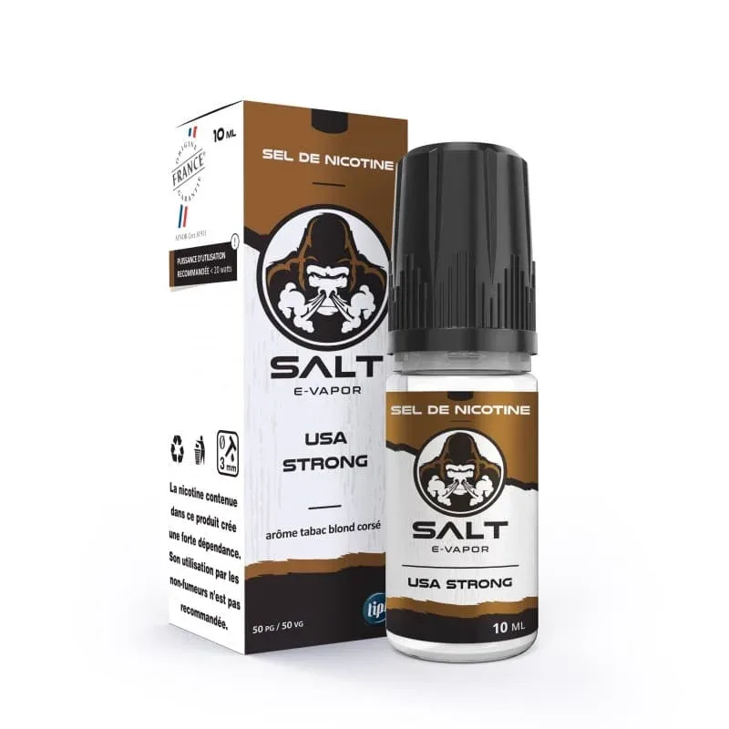 E-liquide Sel de Nicotine USA Strong 10ml – Salt E-Vapor