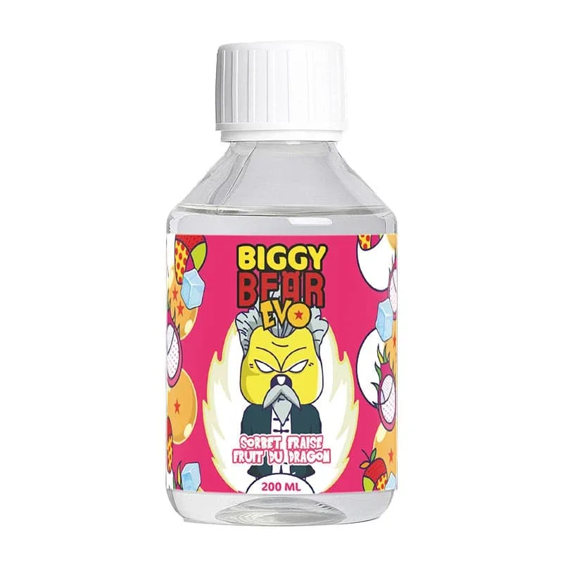 E-liquide Sorbet Fraise Fruit du Dragon 200ml 0mg – Biggy Bear