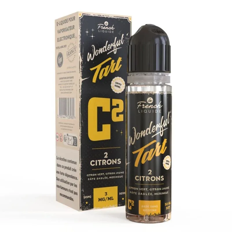 E-liquide Wonderful Tart 2 Citrons + 1 Booster 20mg 50ml – Le French Liquide
