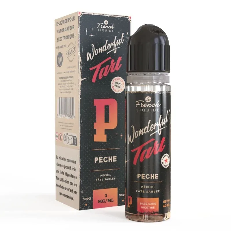 E-liquide Wonderful Tart Pêche + 1 Booster 20mg 50ml – Le French Liquide