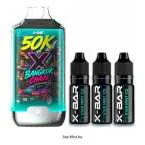Kit X-BAR 50K Ice City rechargeable avec 3 flacons 10 ml