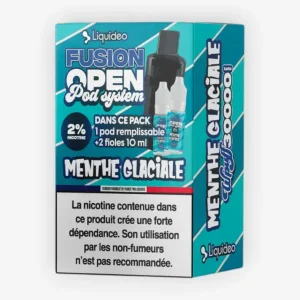 Pack Cartouche Fusion vide + e-liquide Menthe Glaciale - Wpuff (Liquideo)