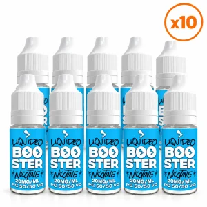 Pack de 10 boosters de nicotine 50/50 - Liquideo