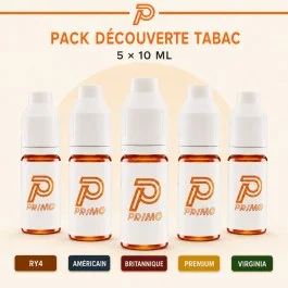 Pack Découverte E-liquides Tabac Prim@ – 5 saveurs