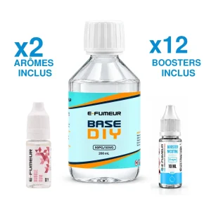 Pack DIY Bubble Gum 220 mL - E-FUMEUR — Nicotine: 12 mg