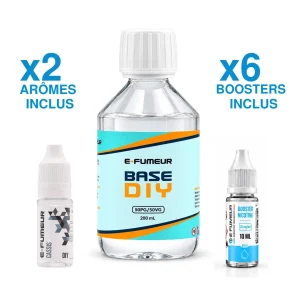 Pack DIY Cassis 220 mL - E-FUMEUR — Nicotine: 6 mg
