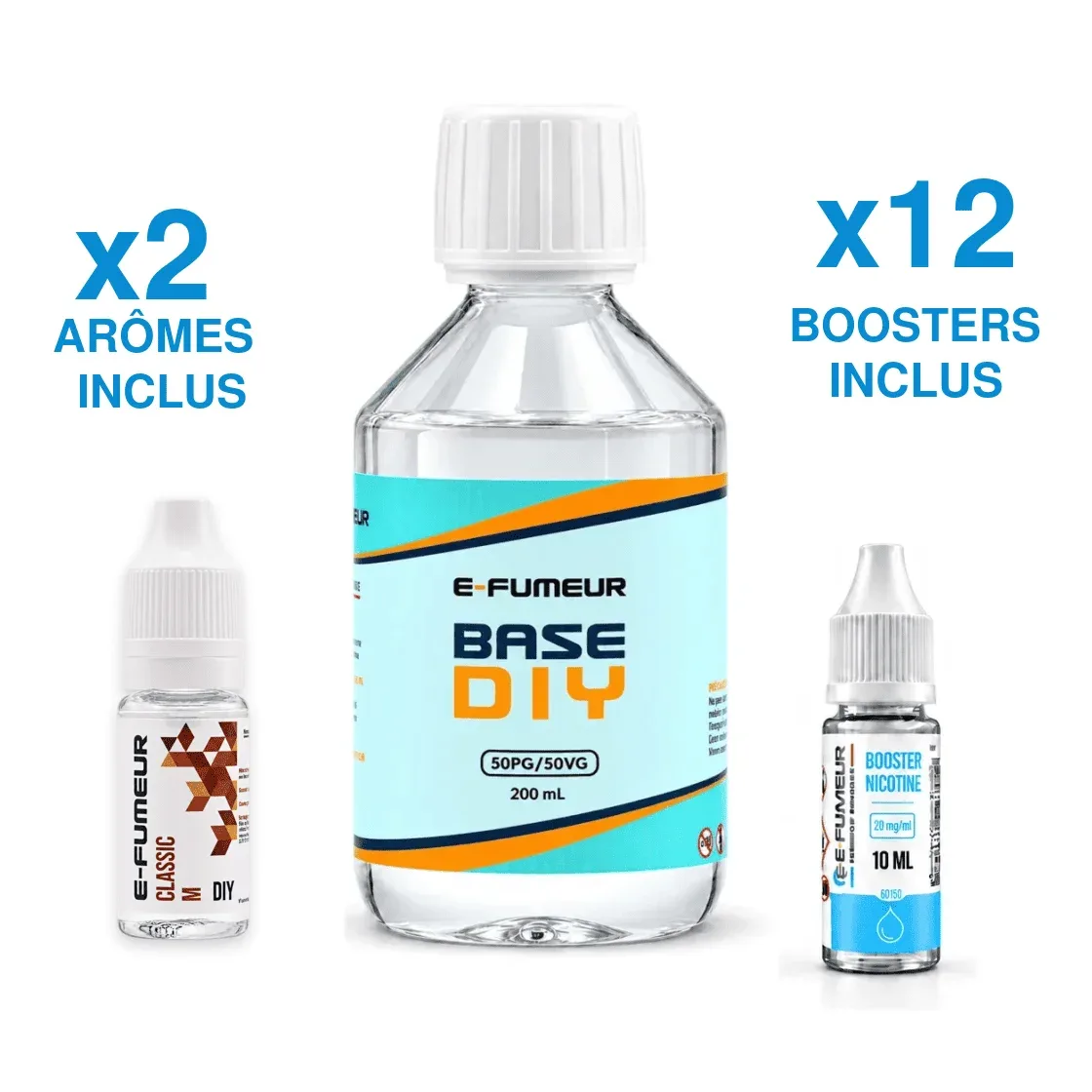 Pack DIY Classic M 220 mL - E-FUMEUR — Nicotine: 12 mg