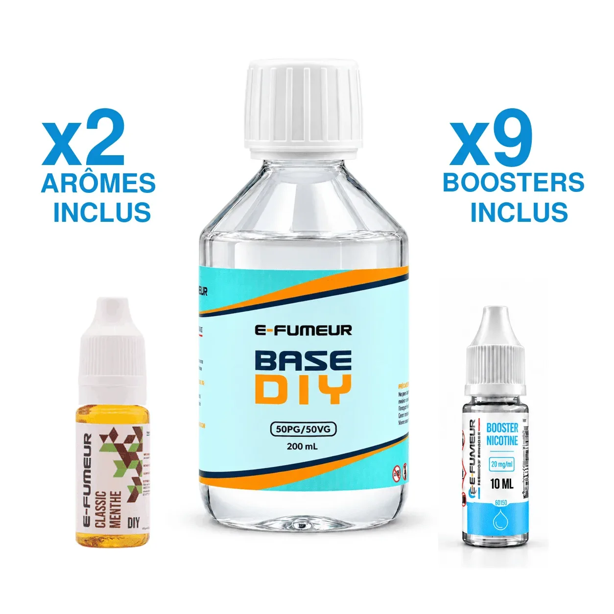 Pack DIY Classic Menthe 220 mL - E-FUMEUR — Nicotine: 9 mg