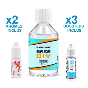 Pack DIY Fraise 220 mL - E-FUMEUR — Nicotine: 3 mg