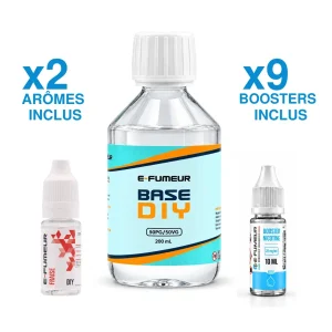 Pack DIY Fraise 220 mL - E-FUMEUR — Nicotine: 9 mg