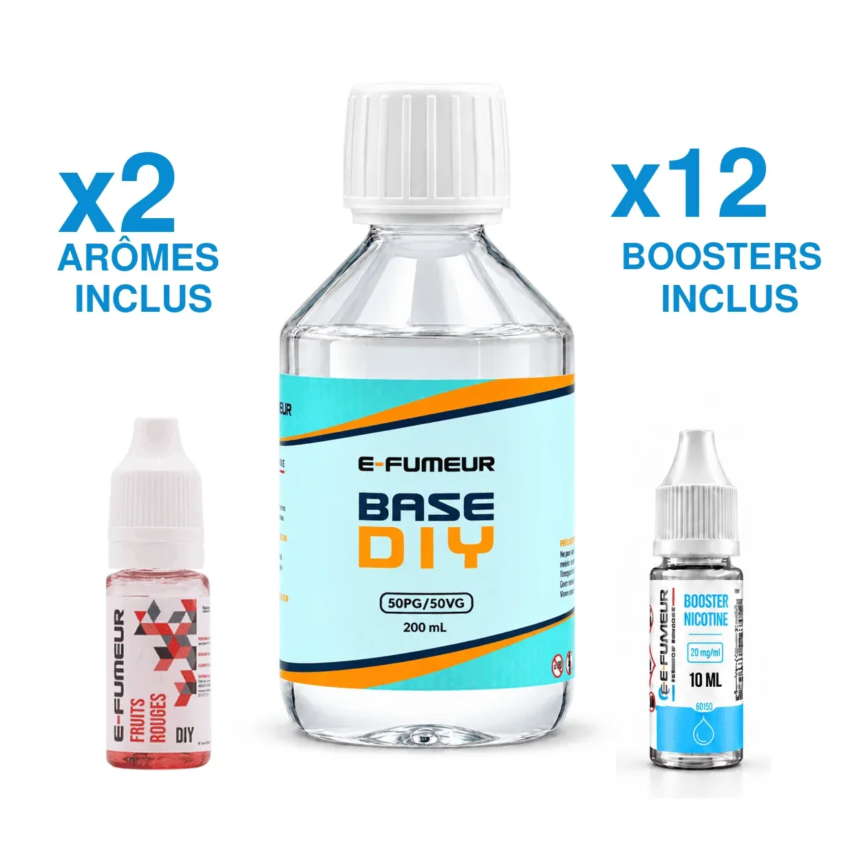 Pack DIY Fruits Rouges 220 mL - E-FUMEUR — Nicotine: 12 mg