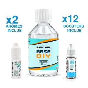 Pack DIY Menthe Glaciale 220 mL - E-FUMEUR — Nicotine: 12 mg