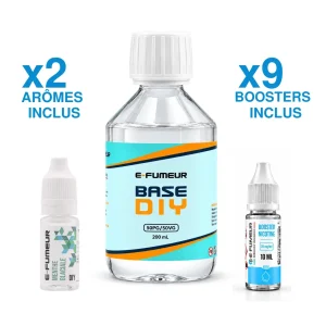 Pack DIY Menthe Glaciale 220 mL - E-FUMEUR — Nicotine: 9 mg