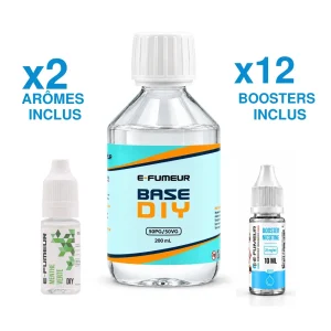 Pack DIY Menthe Verte 220 mL - E-FUMEUR — Nicotine: 12 mg
