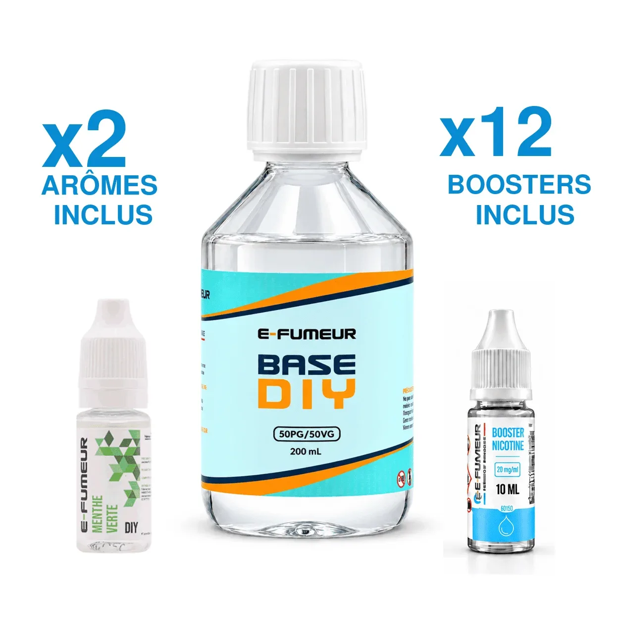 Pack DIY Menthe Verte 220 mL - E-FUMEUR — Nicotine: 12 mg