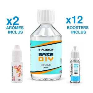 Pack DIY Pêche 220 mL - E-FUMEUR — Nicotine: 12 mg