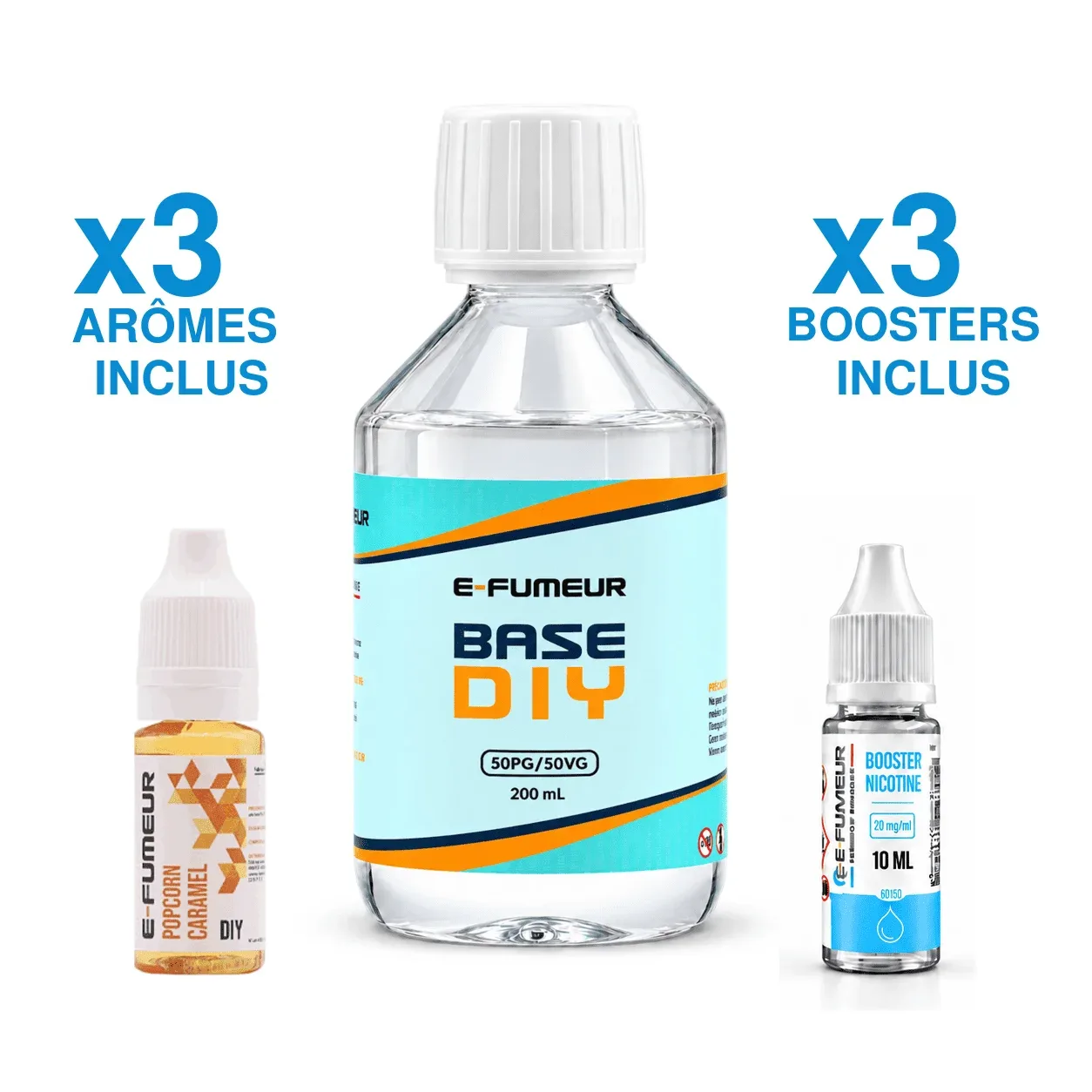 Pack DIY Popcorn Caramel 230 mL - E-FUMEUR — Nicotine: 3 mg
