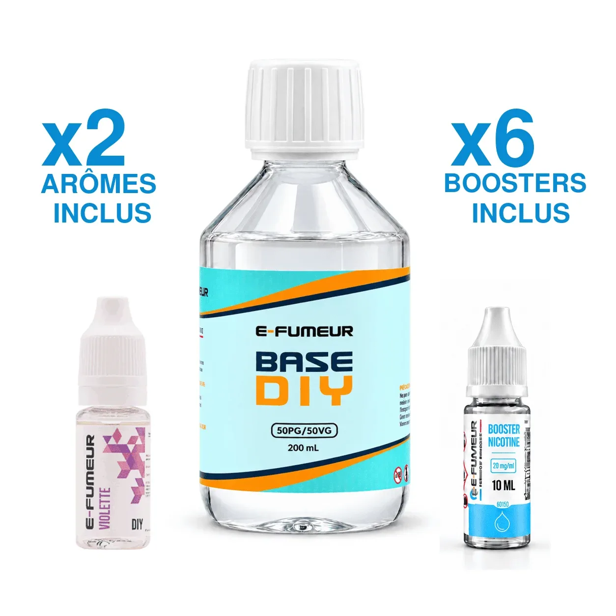 Pack DIY Violette 220 mL - E-FUMEUR — Nicotine: 6 mg