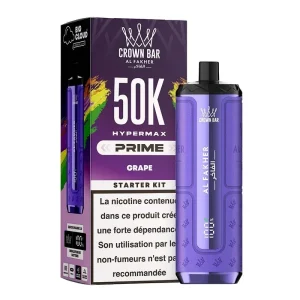 Puff Crown Bar HyperMax Prime 50K Grape - Al Fakher