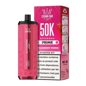 Puff Crown Bar HyperMax Prime 50K Strawberry Punch - Al Fakher