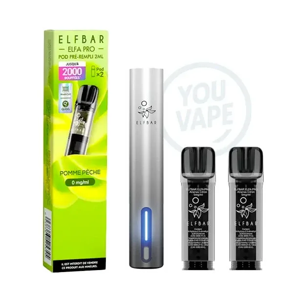 Puff Elfa Pro sans Nicotine (2 cartouches, 4ml)