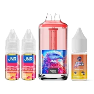 Puff JNR 30K Falcon Gem+ New Peach Ice + 1 Puff Attack - JNR x LVD