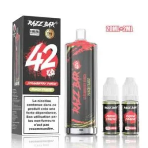 Puff Razz Bar Shisha 42K Strawberry Punch 6mg