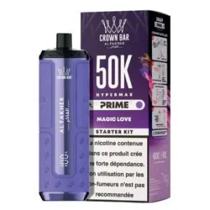 Puff rechargeable Magic Love Crown Bar Hyper Max Prime 50K Al Fakher