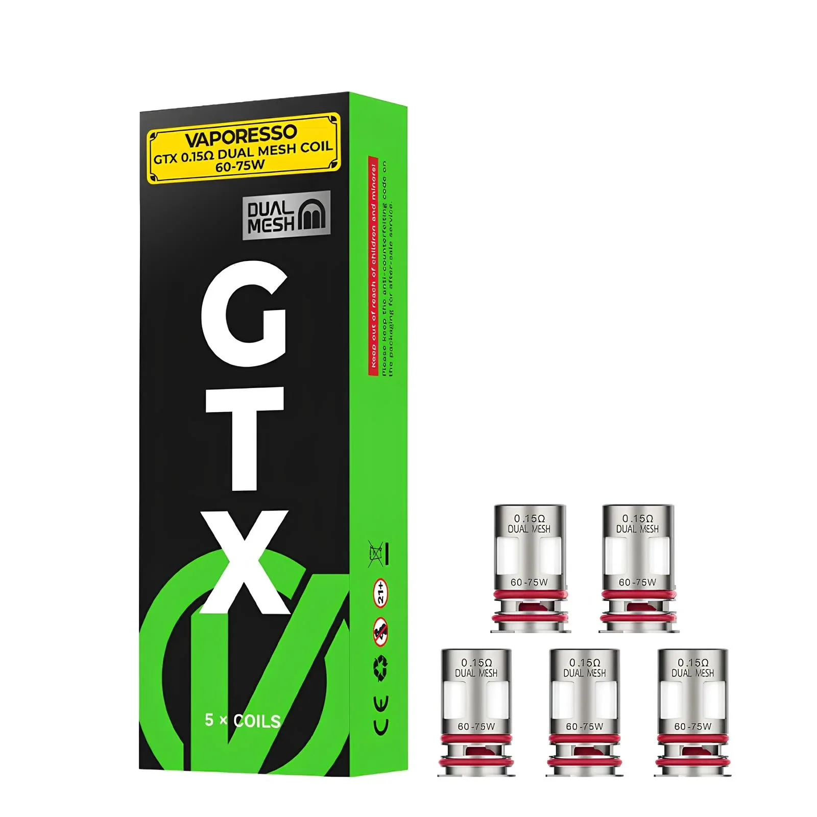 Résistances GTX-4 Dual Mesh (Pack de 5) - Vaporesso - Image 2