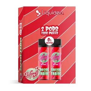 Wpuff 1800 2 Pods Grosse Fraise - Liquideo