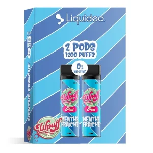 Wpuff 1800 2 Pods Menthe Fraîche - Liquideo