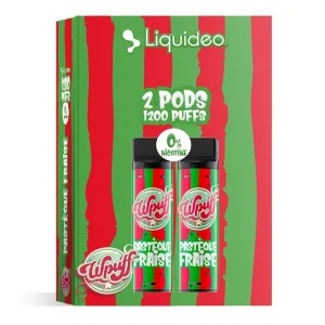 Wpuff 1800 2 Pods Pastèque Fraise - Liquideo