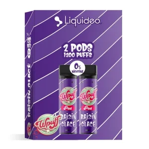 Wpuff 1800 2 Pods Raisin Glacé - Liquideo