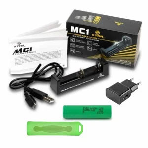 Xtar MC1+Samsung 18650 + Adaptateur Joyetech + Etui Silicone